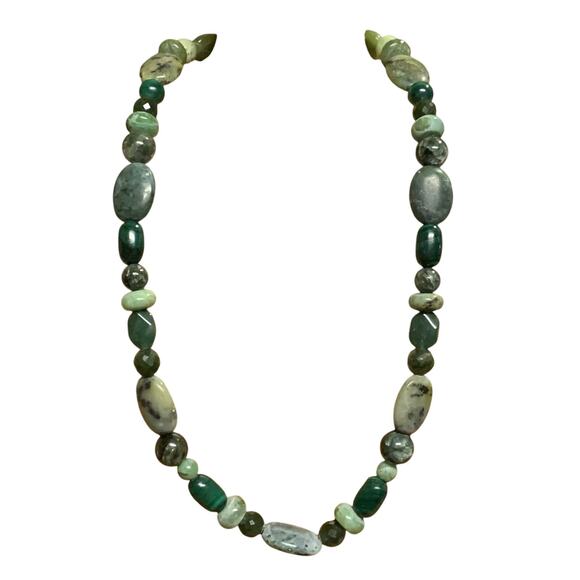 Carolyn Pollack Necklace & Pendant Set Multi Kinds of Green Stones & Shades - Picture 9 of 13